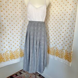 Vintage 90s Pendleton Houndstooth Midi Skirt Black White USA